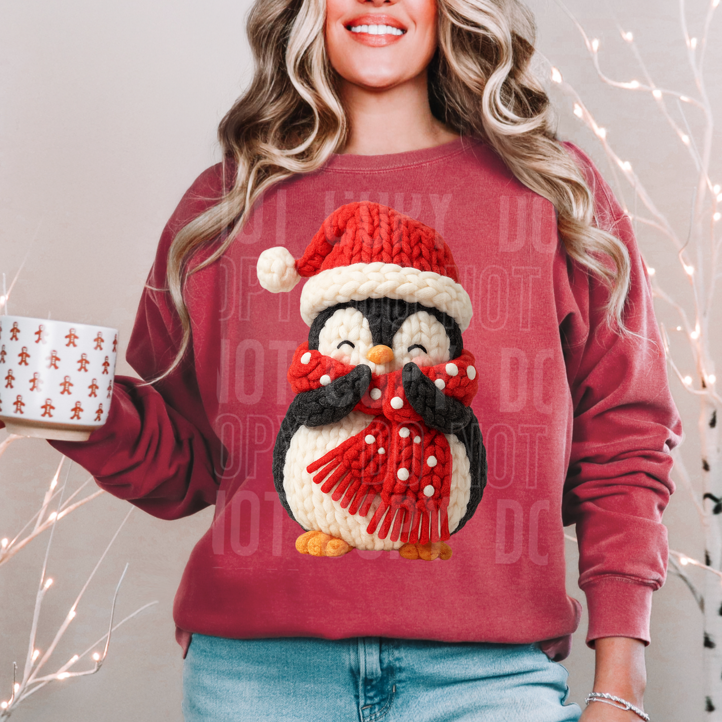 PENGUIN WINTER FAUX YARN TRANSFER