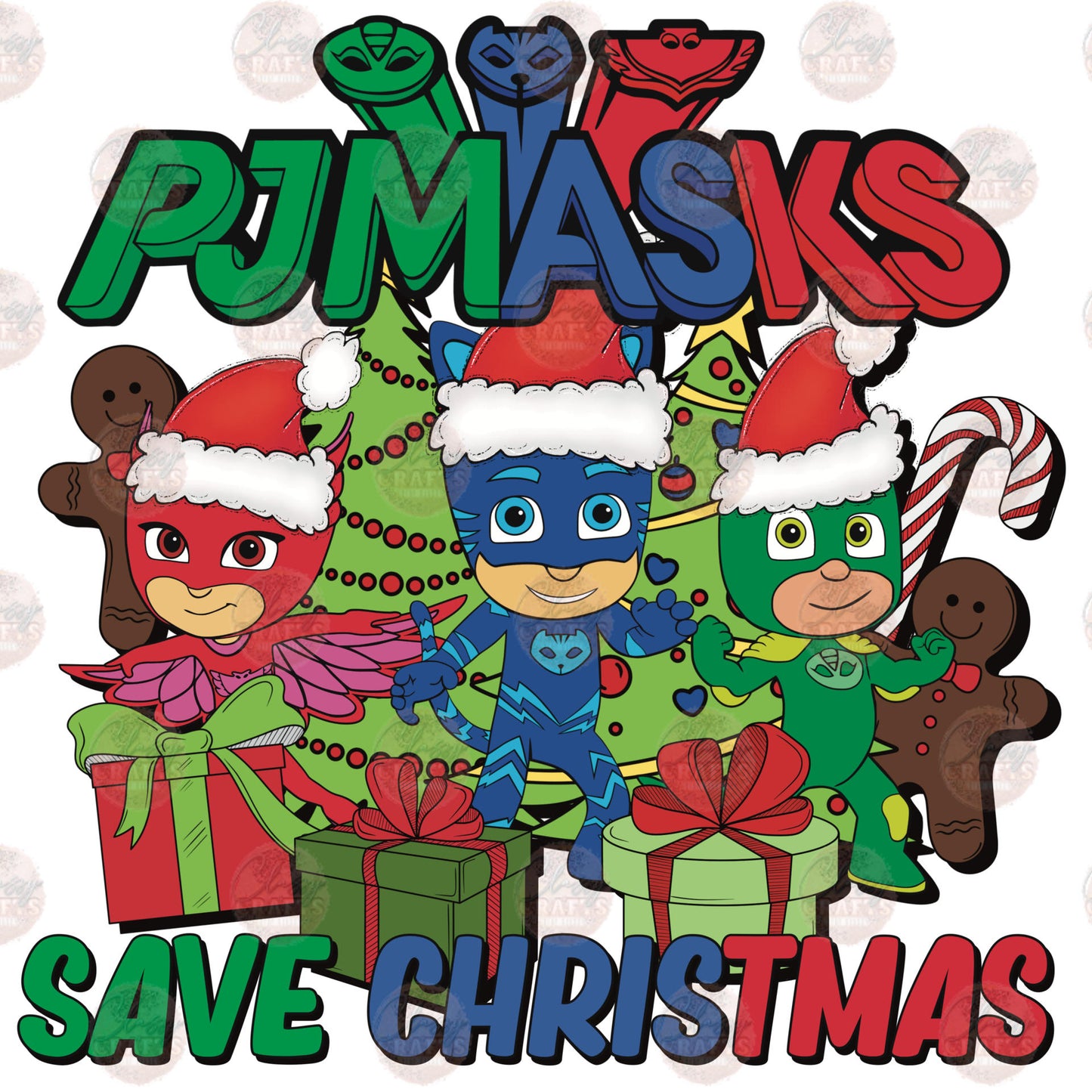 PJs Saves Christmas - Sublimation Transfer