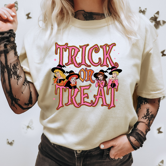 Princess Trick Or Treat Pink Transfer