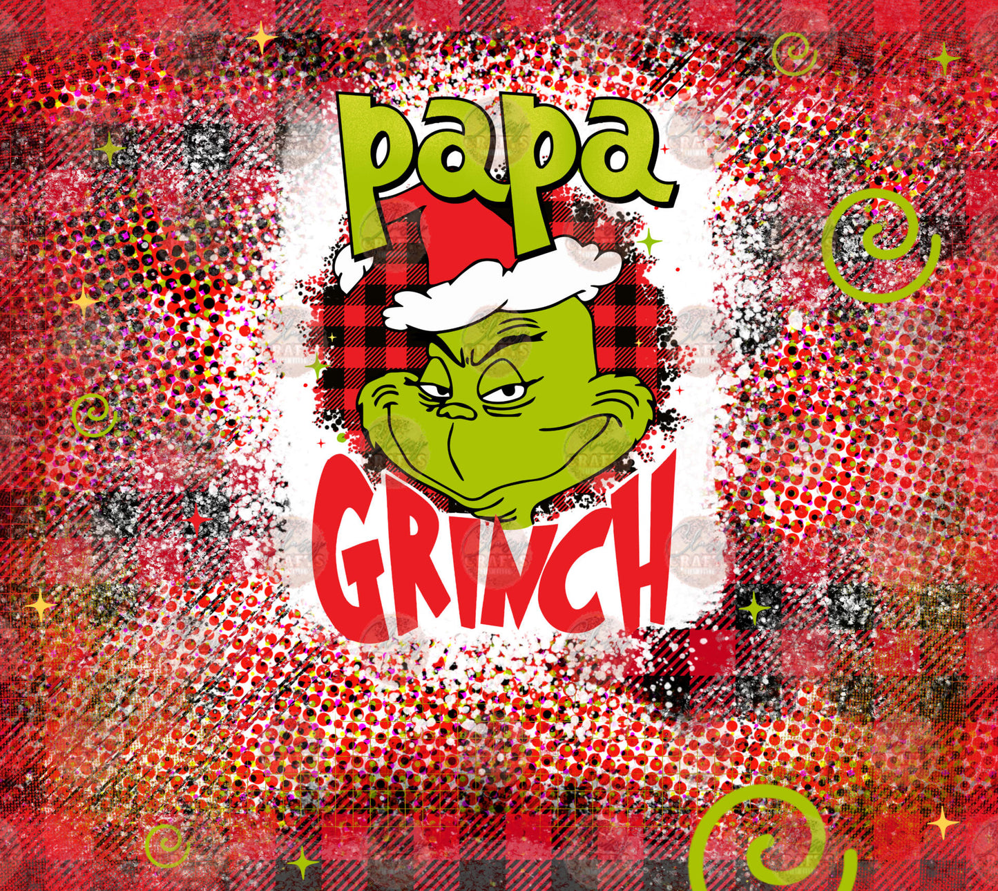 Papa Grump Tumbler Wrap - Sublimation Transfer