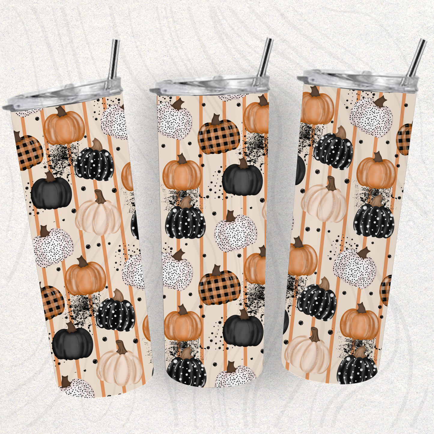 Patterned Pumpkins Seamless Transfer