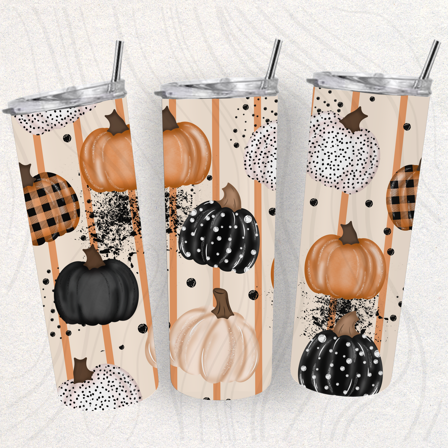 Patterned Pumpkins Seamless Transfer