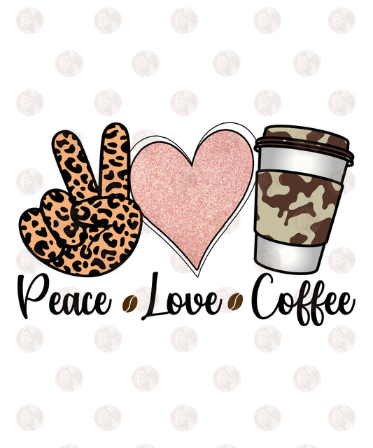 Peace Love Coffee - Sublimation Transfers