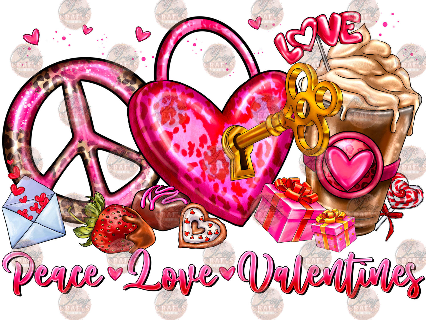 Peace Love Valentine Transfer
