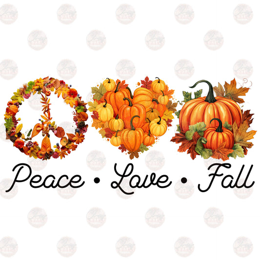 Peace Love Autumn - Sublimation Transfer