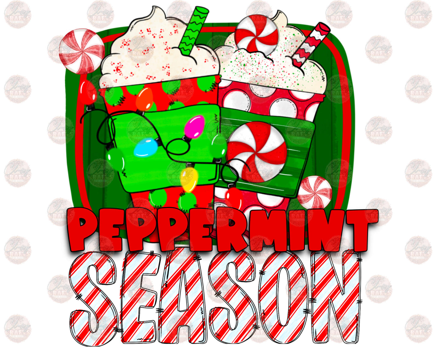 Peppermint Latte Season - Sublimation Transfer