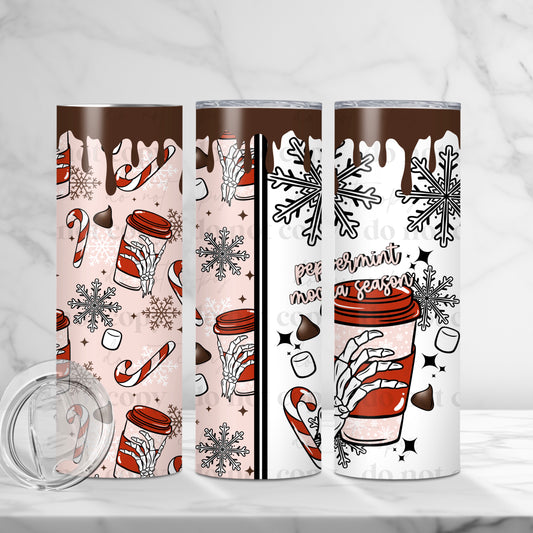 Peppermint Mocha Season Tumbler Transfer