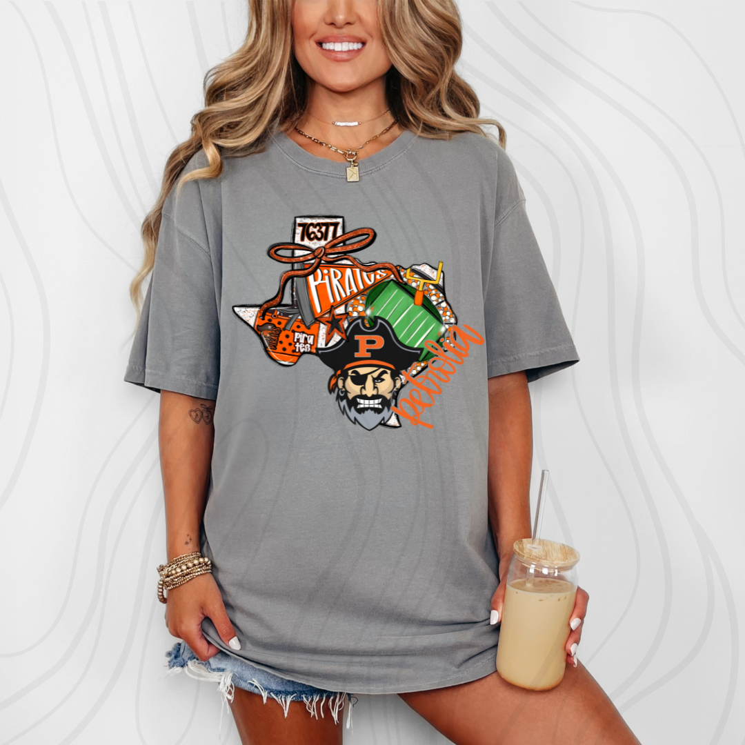 Petrolia Pirates Game Day Coquette Transfer