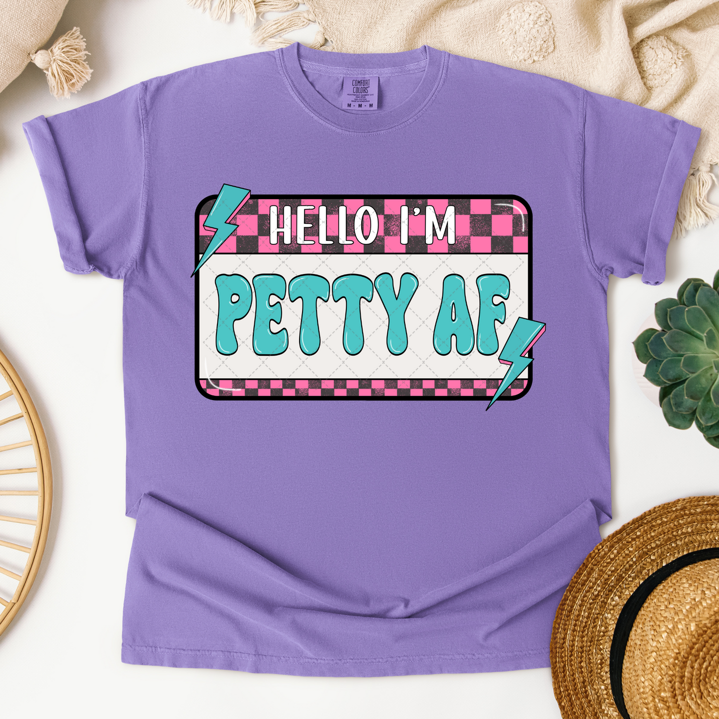 Petty AF Tag Faux Patch Transfer