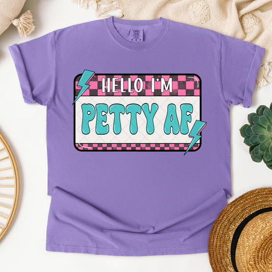 Petty AF Tag Faux Patch Transfer