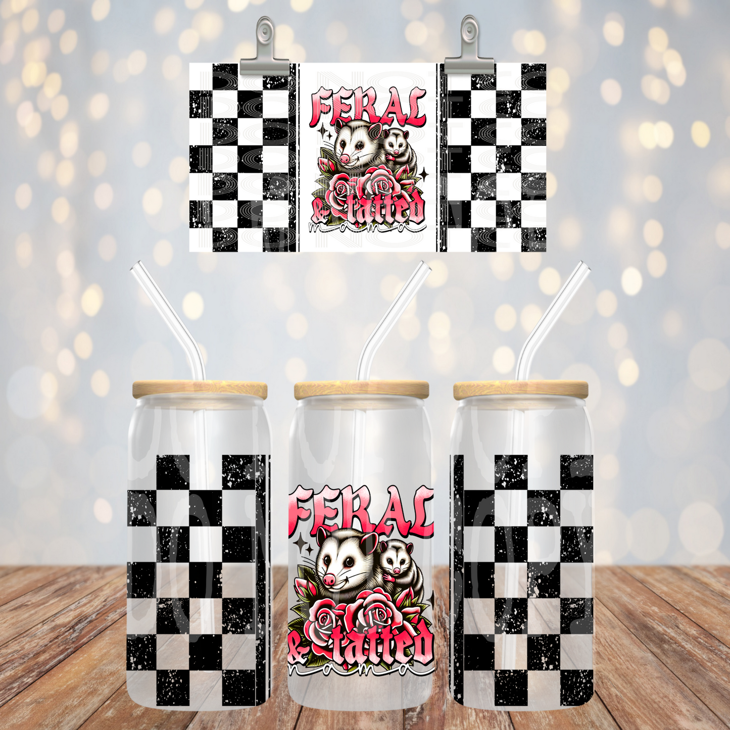 Feral And Tatted 16oz Libbey Wrap