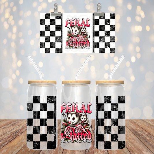 Feral And Tatted 16oz Libbey Wrap