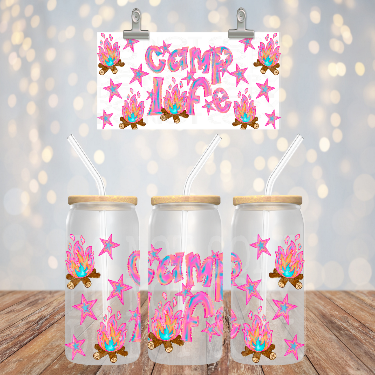 Camp Life 16oz Libbey Wrap Transfer