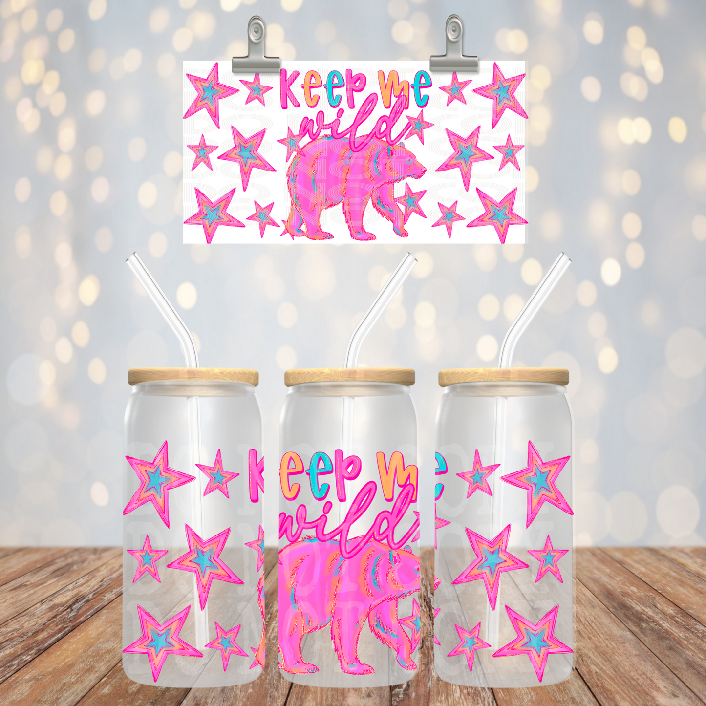 Keep Me Wild 16oz Libbey Wrap Transfer