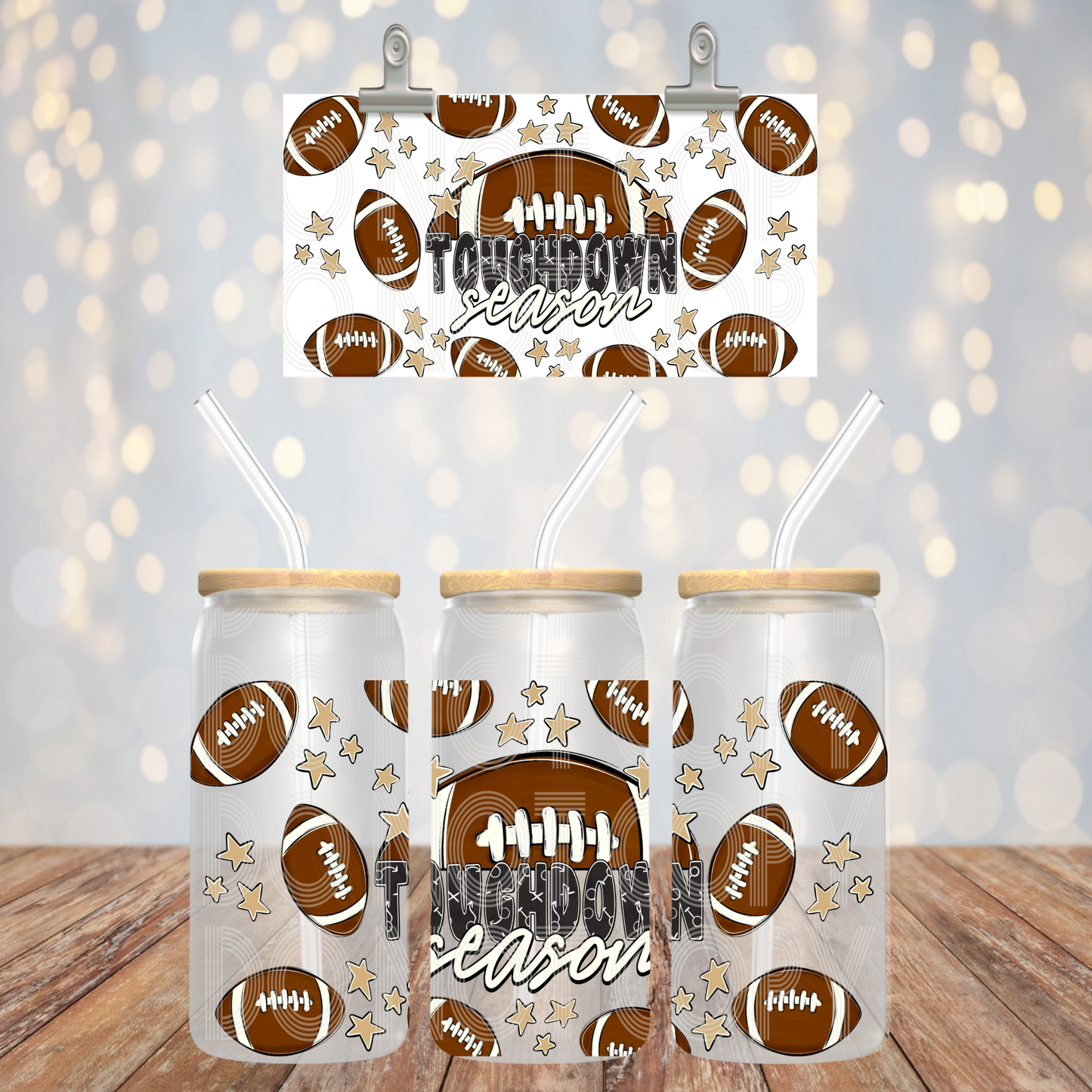 Touchdown Season 16oz Libbey Wrap Transfer