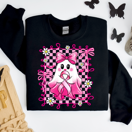 Pink Bows With Ghost Transfer