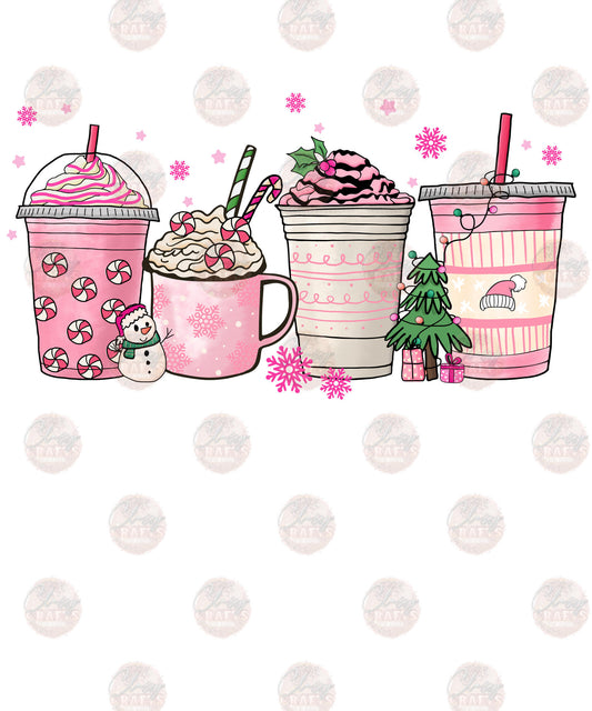 Pink Christmas Coffee - Sublimation Transfer