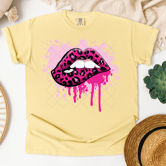 Pink Lip Drip Transfer