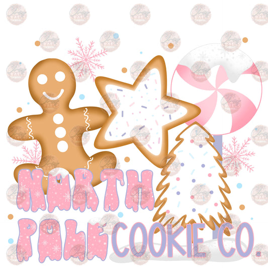 Pink North Pole Cookie Co. - Sublimation Transfer