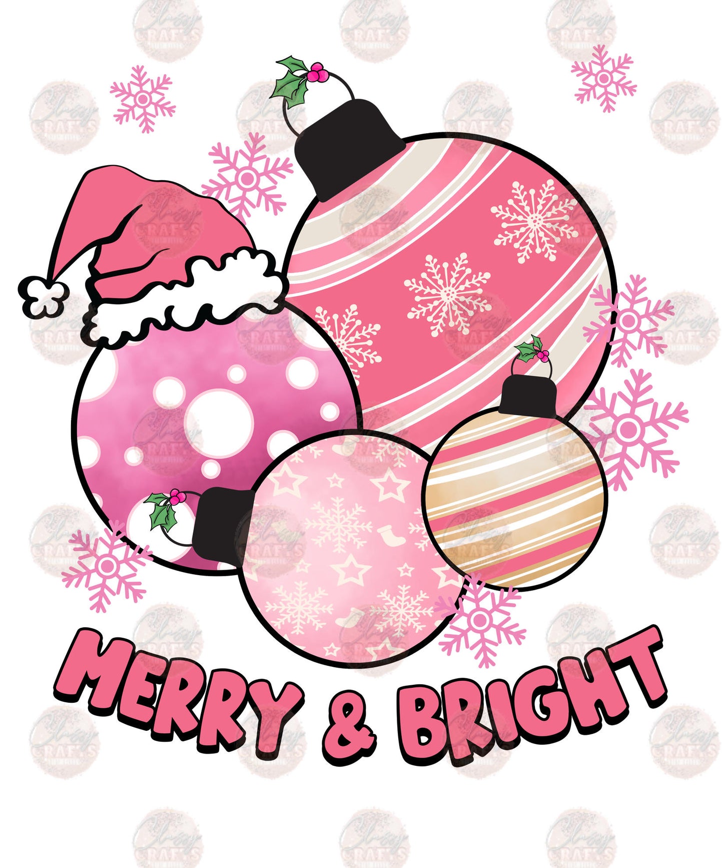 Pink Ornaments Transfer