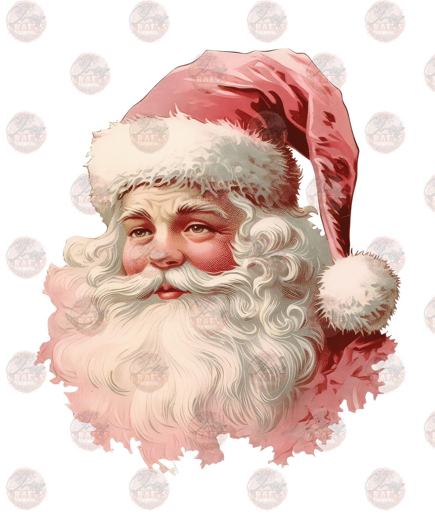 Pink Santa Retro - Sublimation Transfer