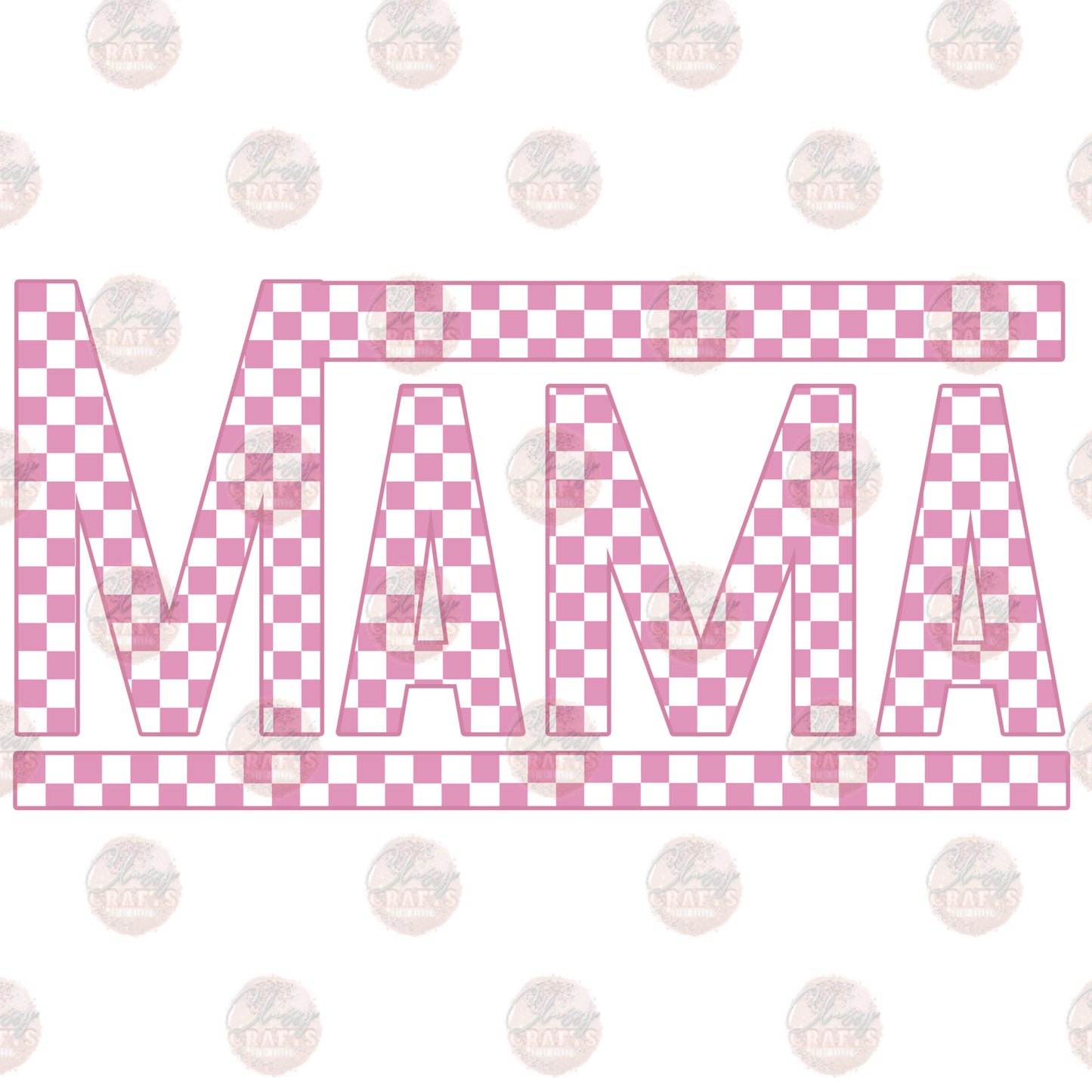 Pink Checkered Mama Transfer