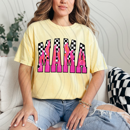 Pink Checkered Mama Transfer
