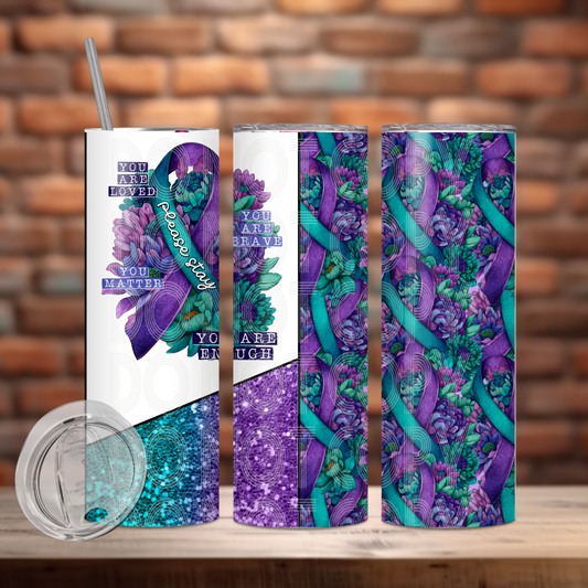 Please Stay Tumbler Wrap Transfer