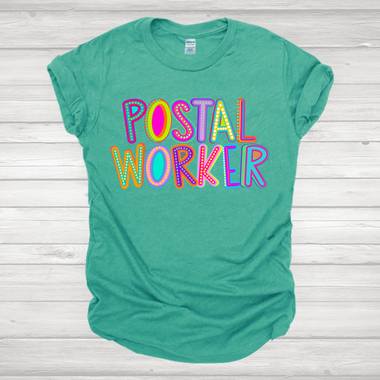 Postal Worker Neon Transfer