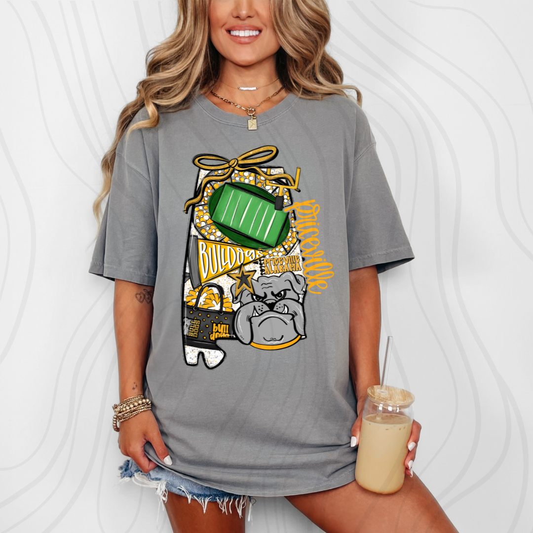 Priceville Bulldogs Game Day Coquette Transfer