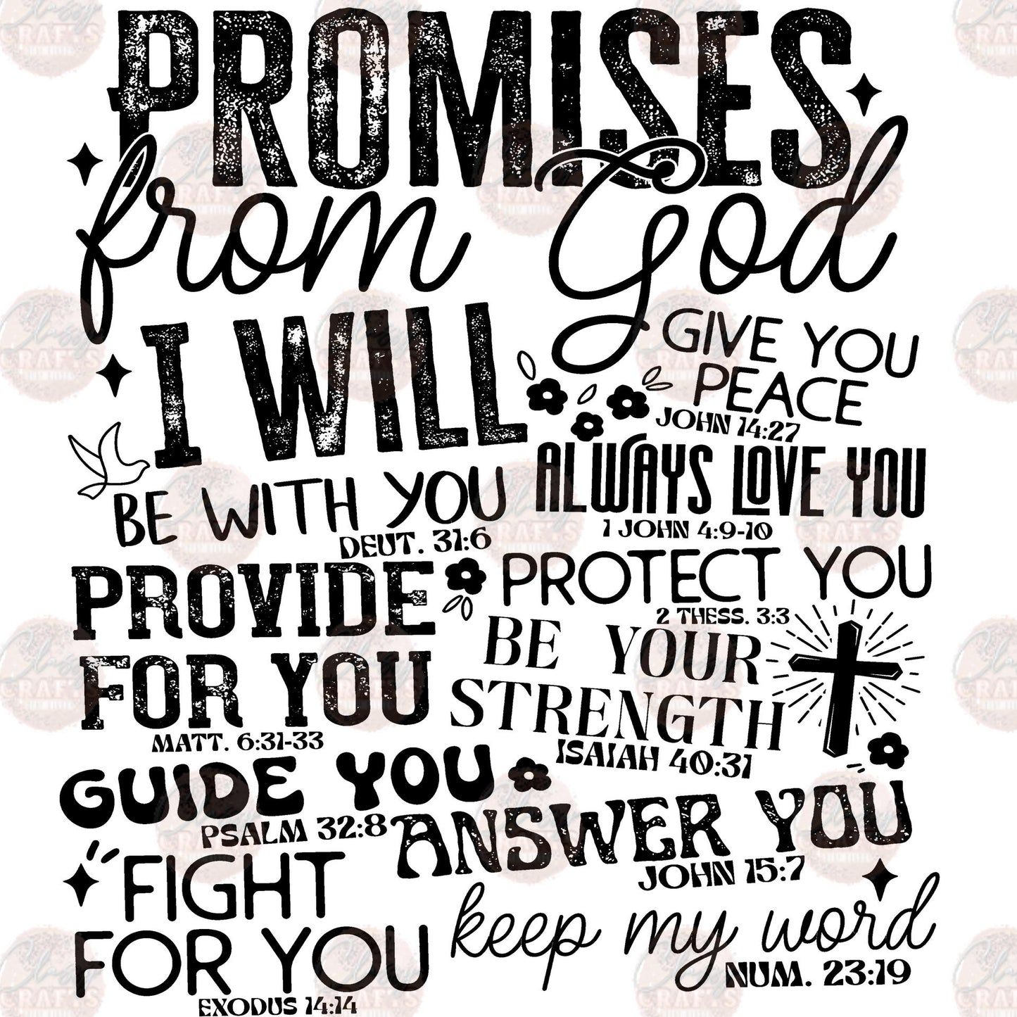 Promises From God Back Two Part **Sold Separately** Transfer