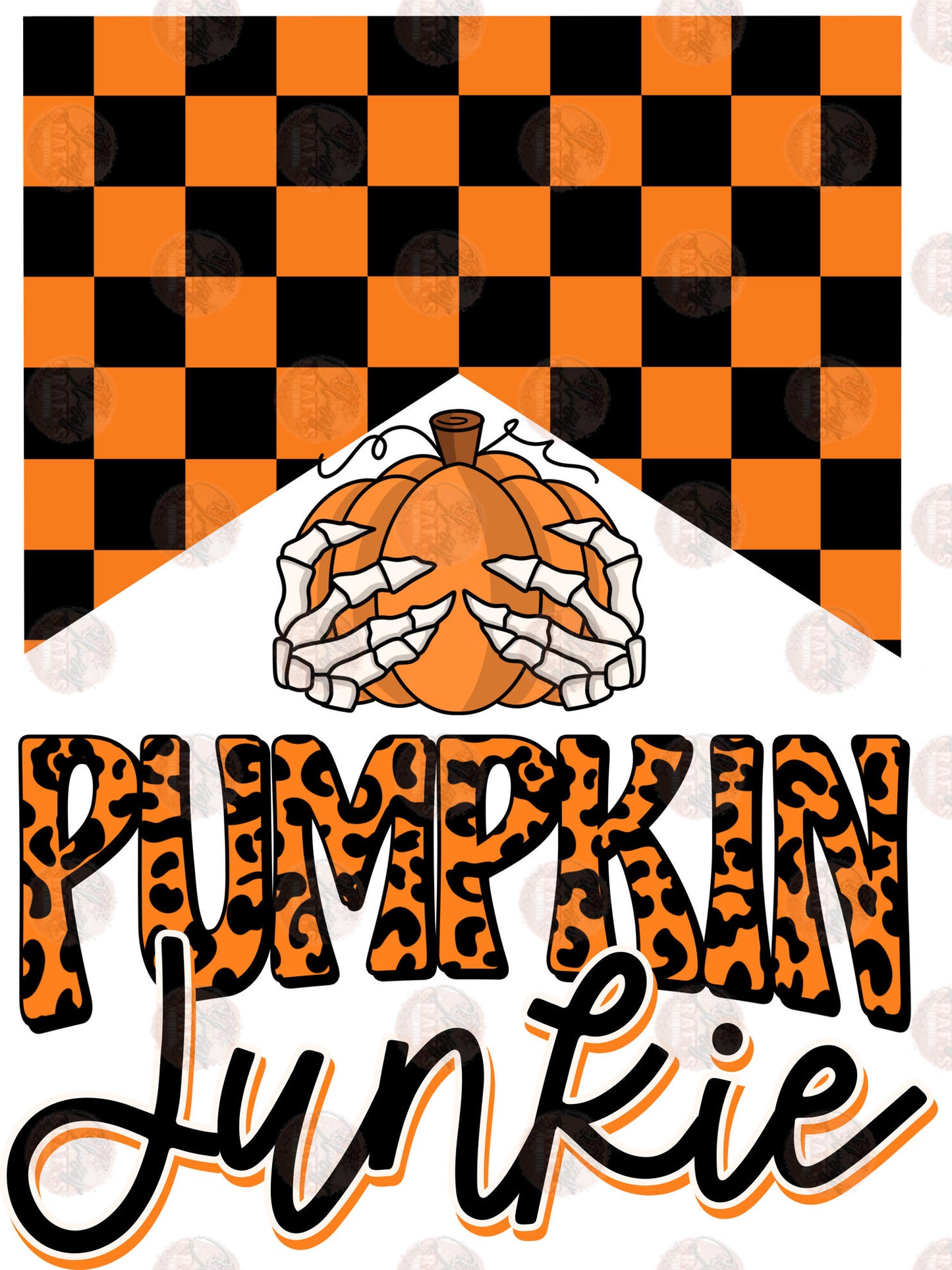 Pumpkin Junkie Skelly Transfer