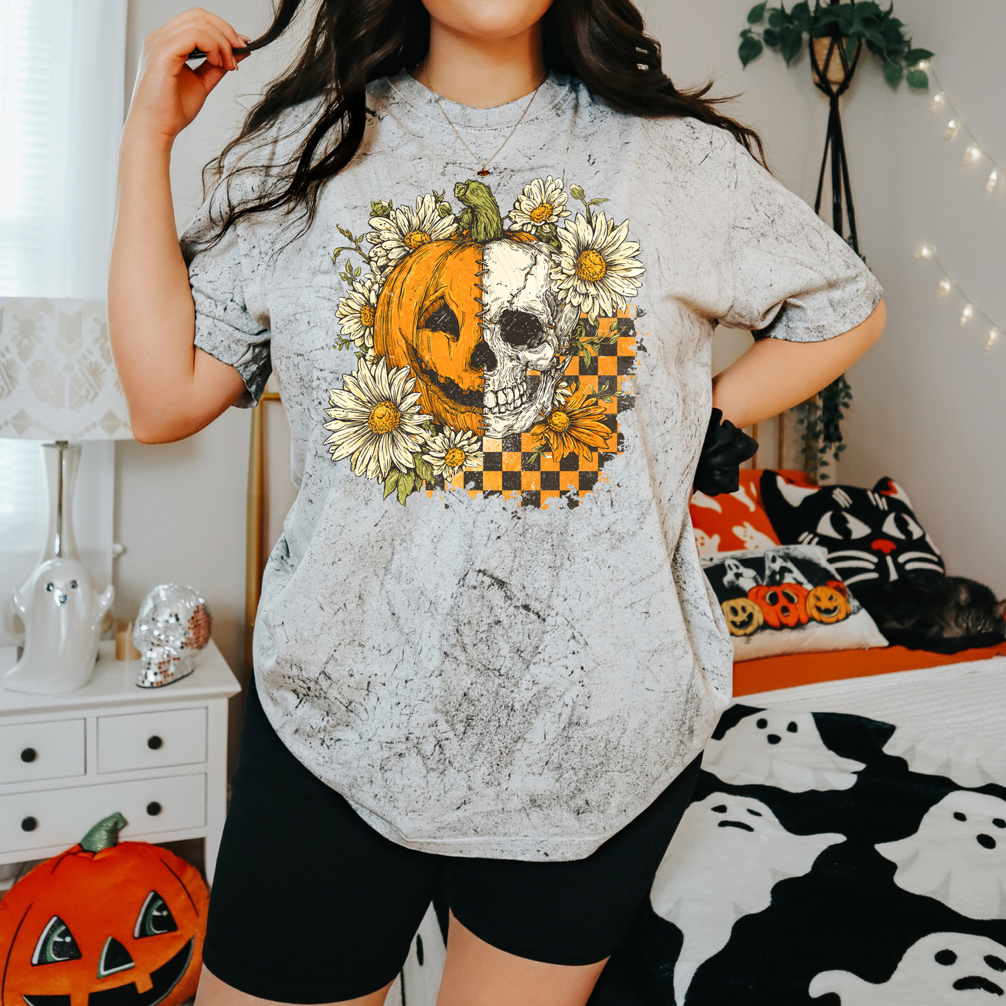 Pumpkin Skull Transfer