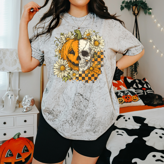 Pumpkin Skull Transfer