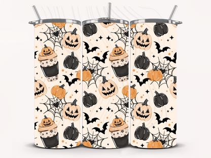 Pumpkin Spice And Bats Seamless Transfer