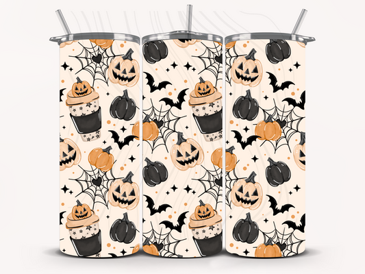 Pumpkin Spice And Bats Seamless Transfer
