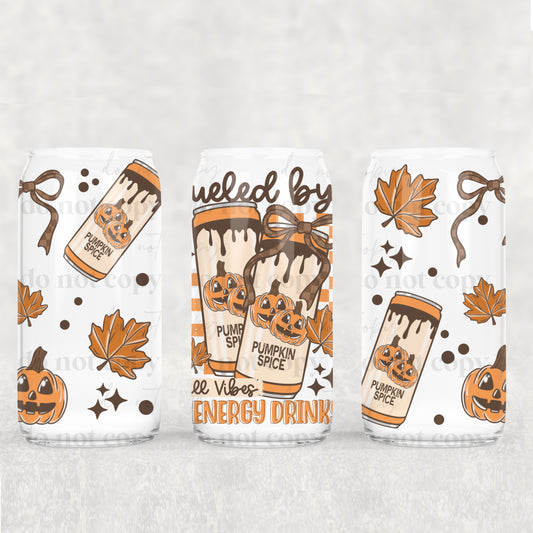 Pumpkin Spice Energy 16oz Libbey Wrap Transfer