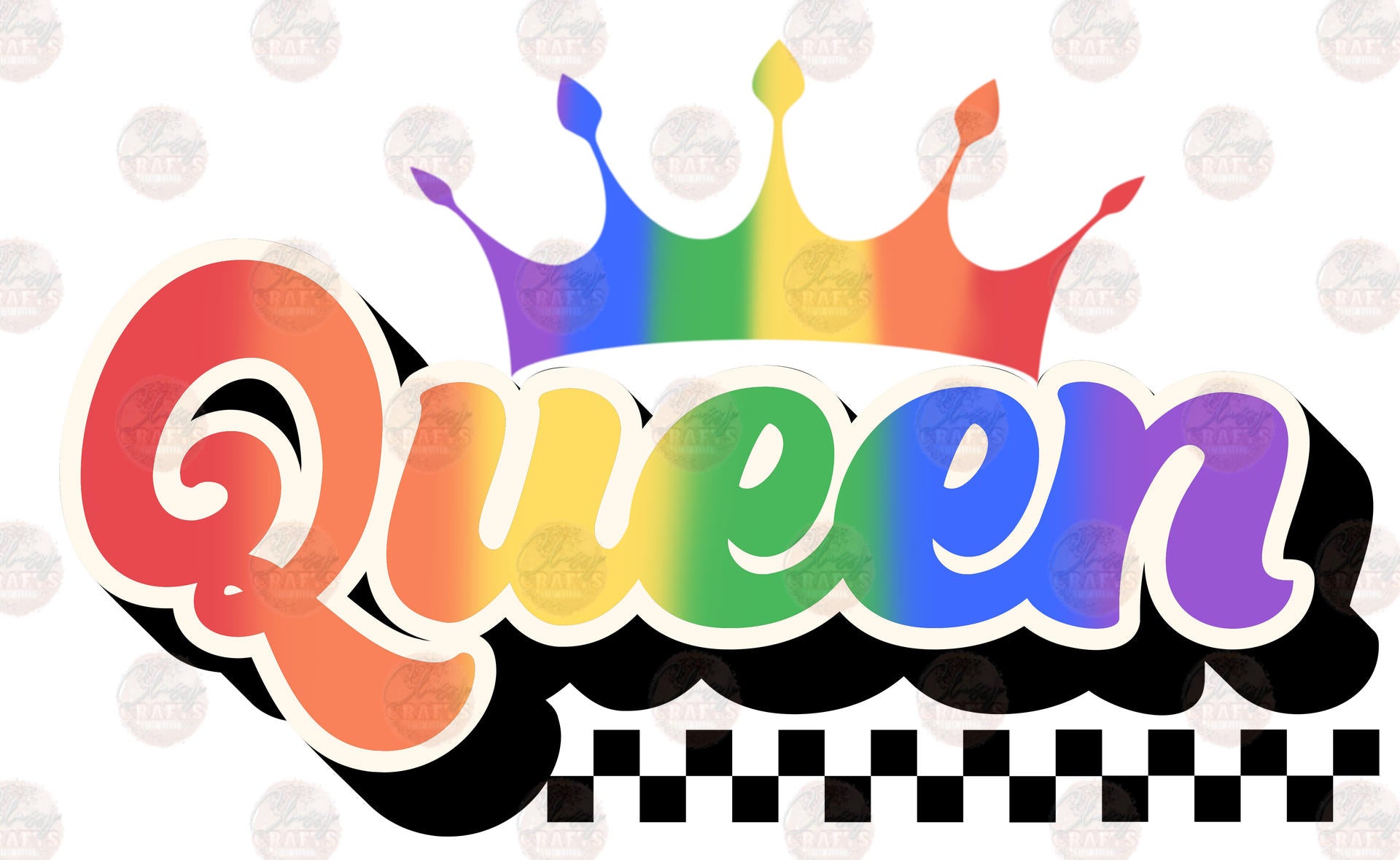 Queen Rainbow - Sublimation Transfer – Classy Crafts