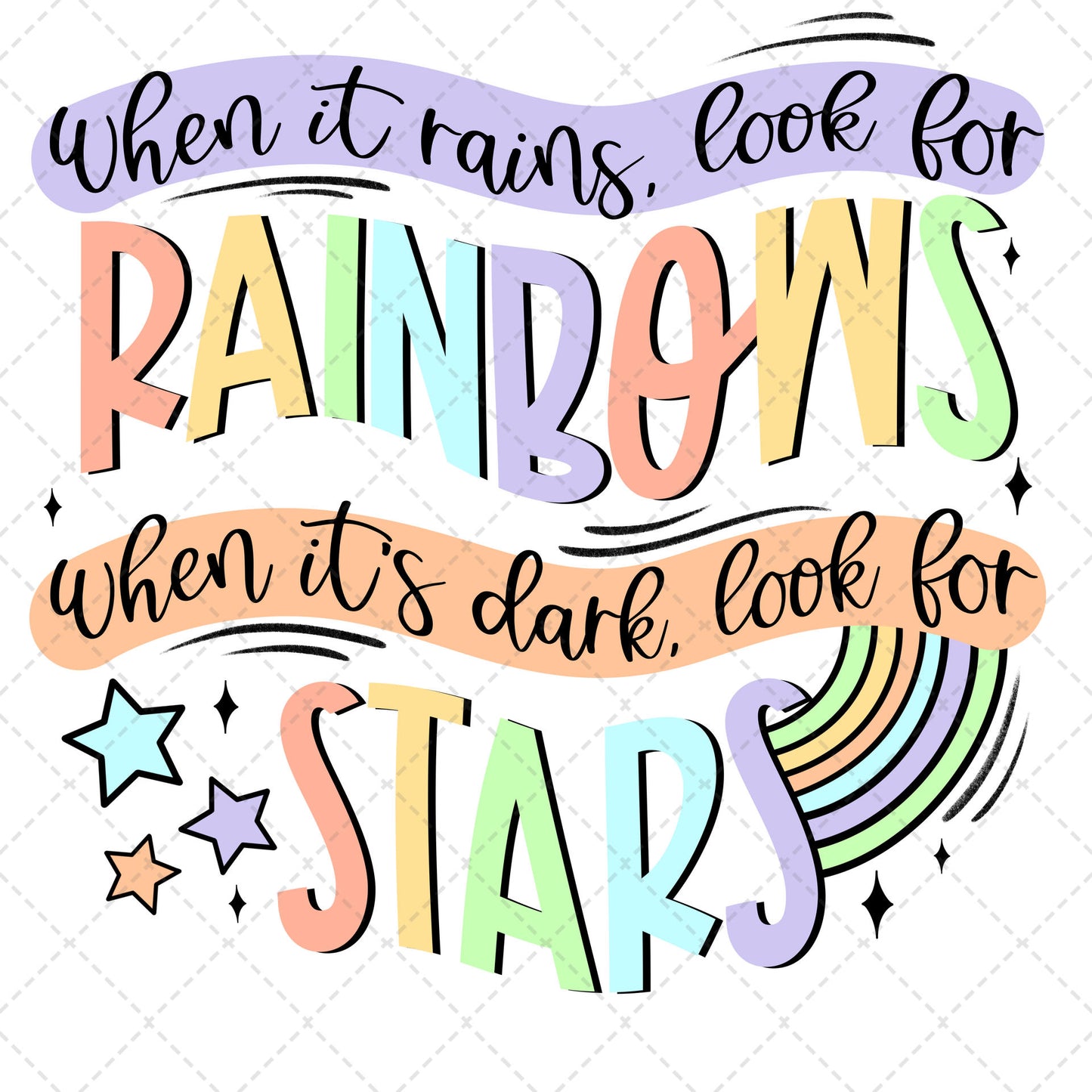 Rainbows and Stars Transfer