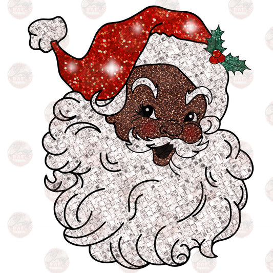 Faux Glitter Red Santa - Sublimation Transfer