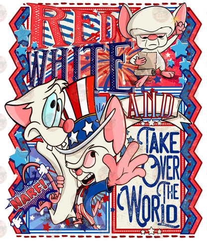 Red White And Take Over The World **TWO PART* SOLD SEPARATELY** Transfer