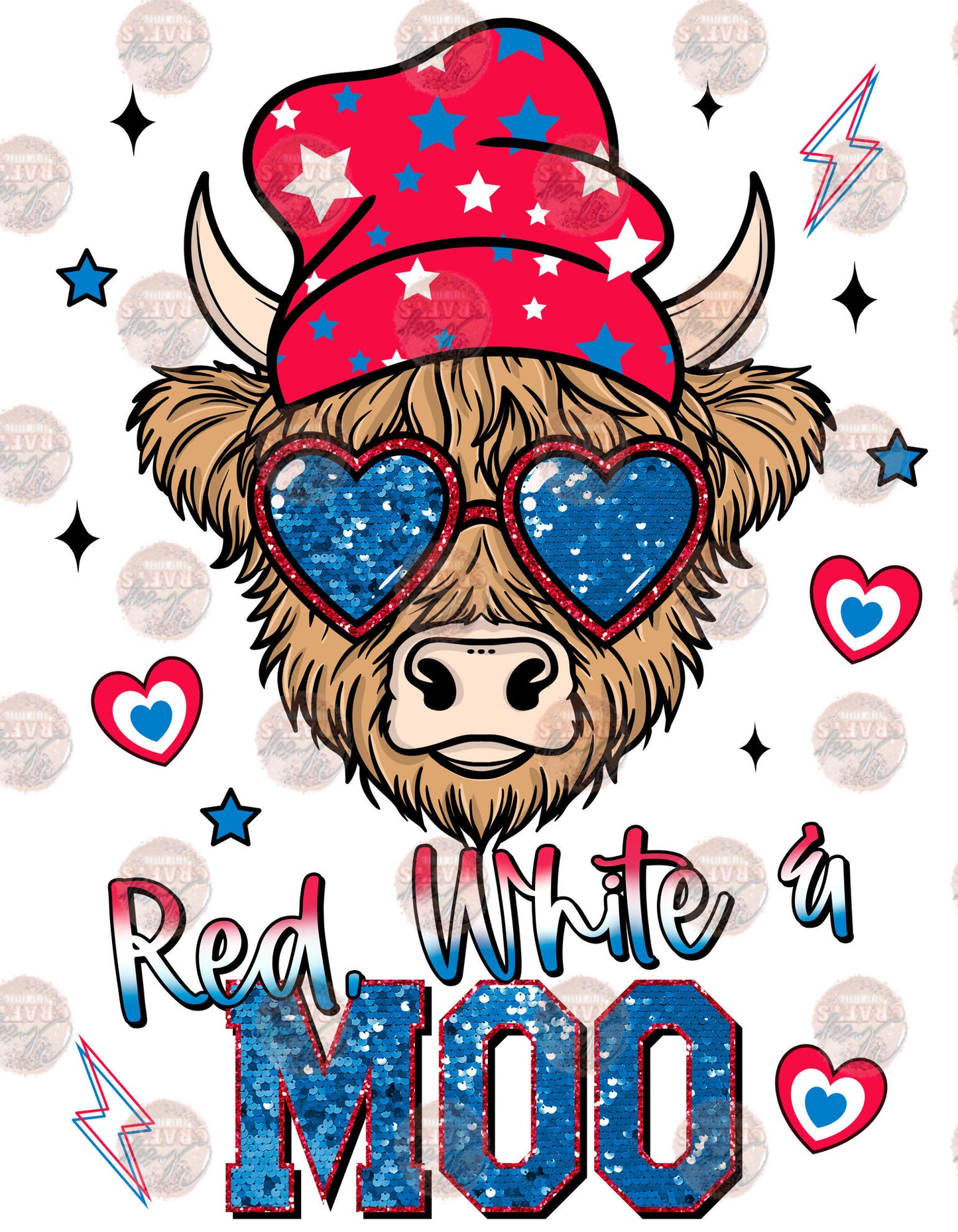 Red White And Moo  ** TWO PART* SOLD SEPARATELY** Transfer