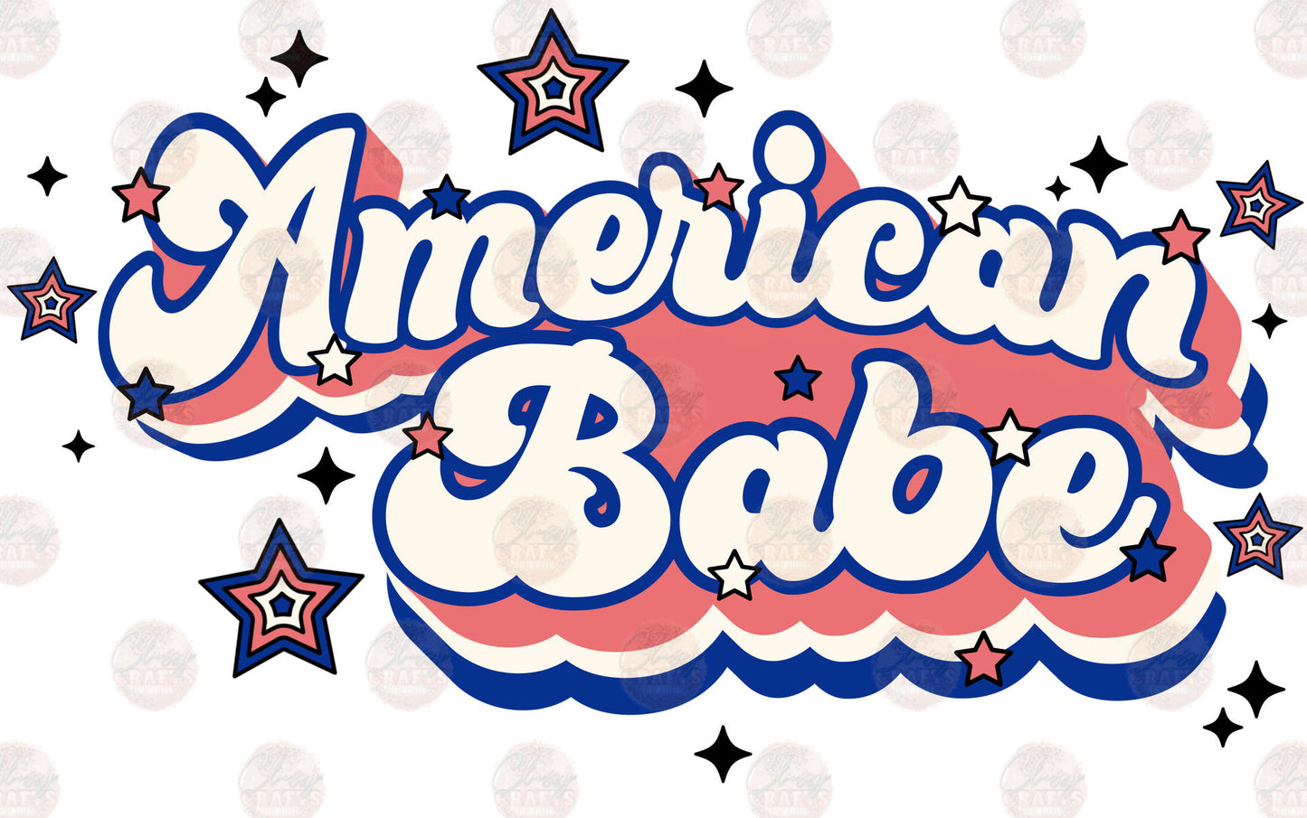 Retro American Babe Transfer