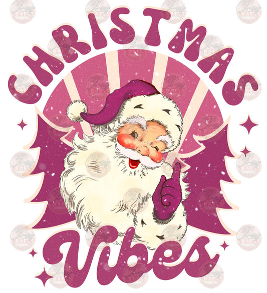 Retro Christmas Santa Vibes - Sublimation Transfer