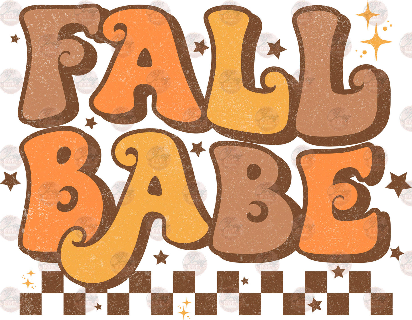 Retro Fall Babe Transfer