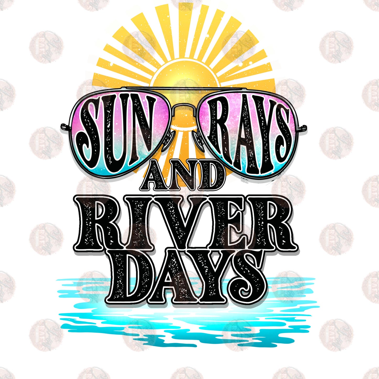 Sun Rays And River Days Transfer