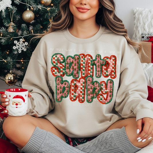 SANTA BABY FAUX YARN TRANSFER