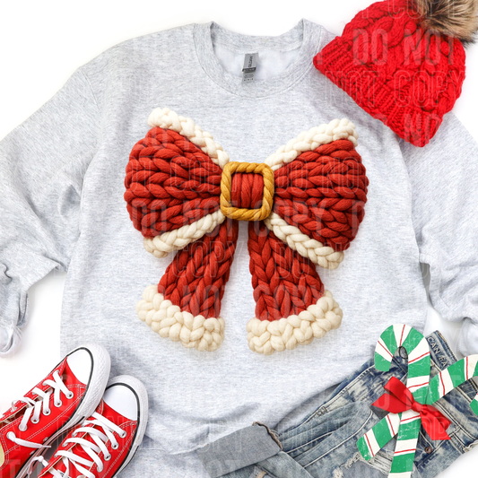 SANTA CHRISTMAS BOW TRANSFER