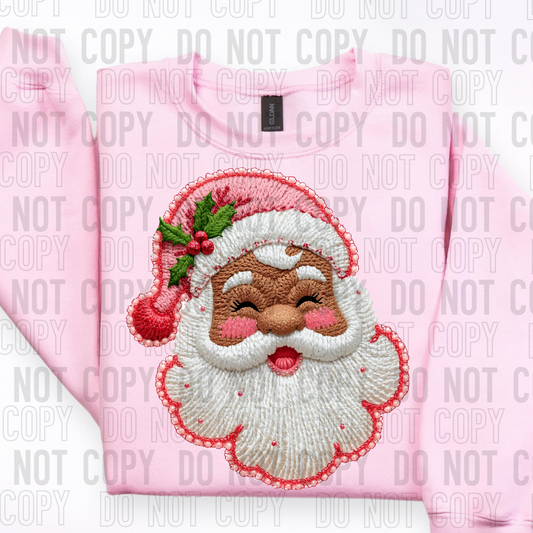 SANTA PINK FAUX YARN TRANSFER