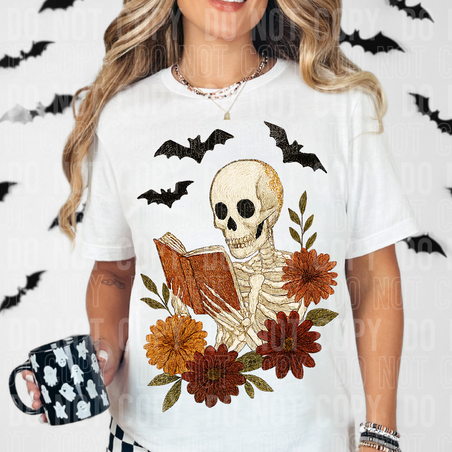 SKELETON HALLOWEEN READING TRANSFER